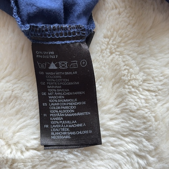 Divided Blue 100% Cotton Button Down Long Sleeve - Picture 5 of 6